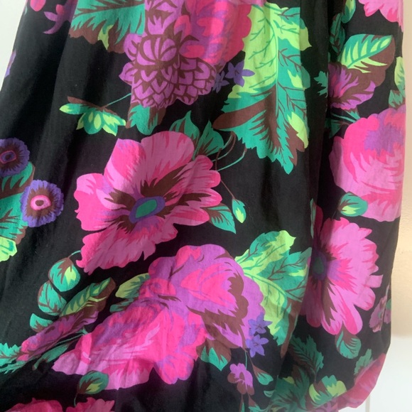 Casual summer dress black and floral - Picture 4 of 6